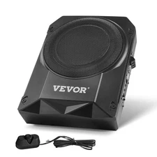 10" 400W Slim Under-Seat Subwoofer Powered Car Sub with Amp Speaker System kit