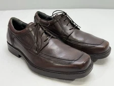 Johnston & Murphy Dark Brown Leather Lace-Up Bike Toe Dress Shoes 9M India Made
