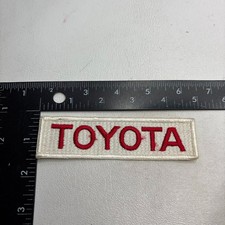 Vintage Kinda Rough Red On White TOYOTA Car Auto Patch 69XA