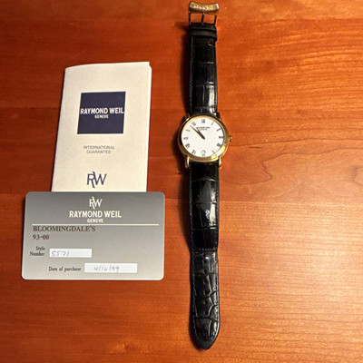 Raymond Weil Geneve Men's Quartz Gold-Plated Watch Model 5571