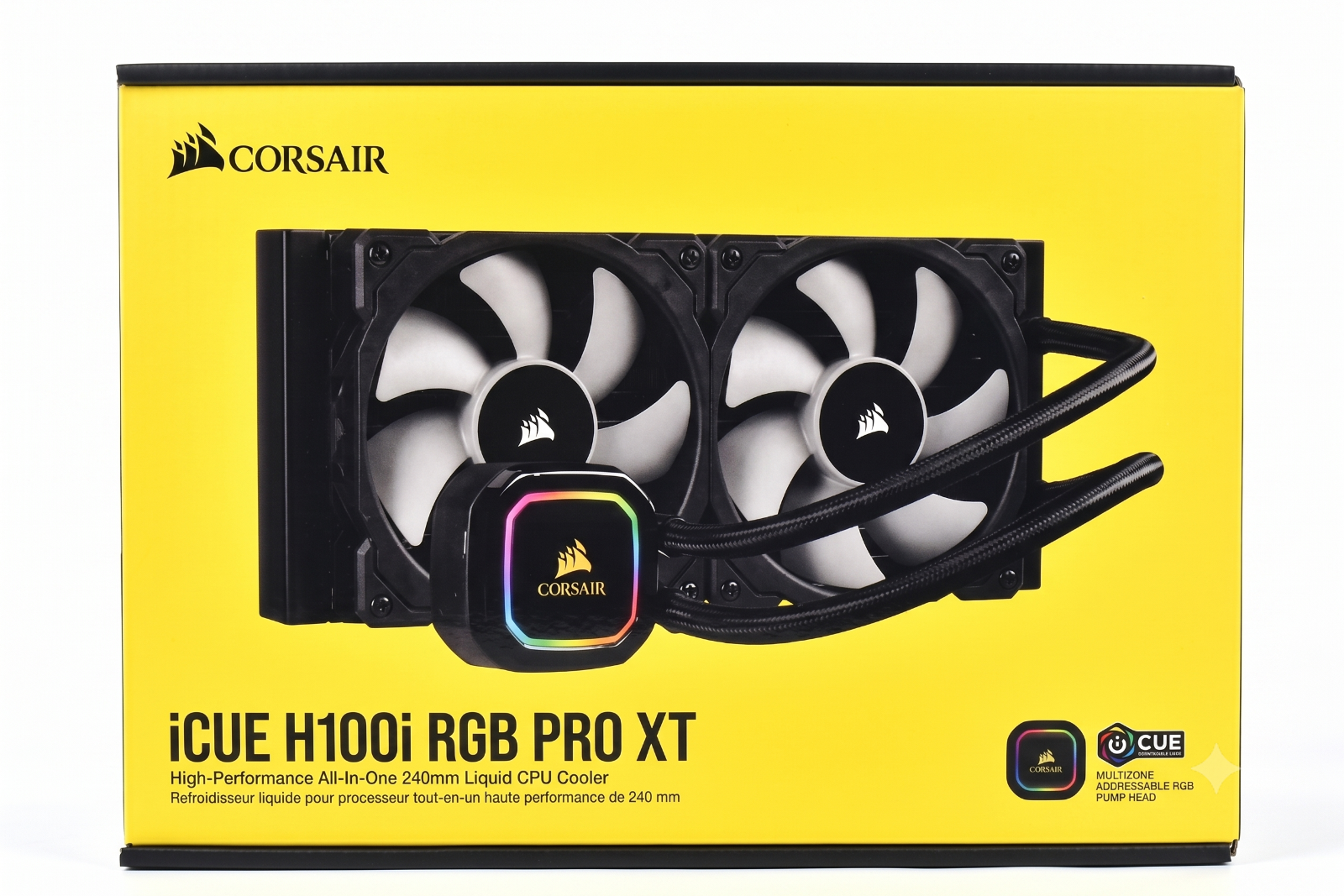 Corsair iCUE H100i RGB PRO XT 240mm Dual Fan Gaming AIO CPU Liquid CPU Cooler