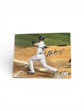 Michael Young Signed Texas Rangers 8x10 Photo w/ COA Beckett