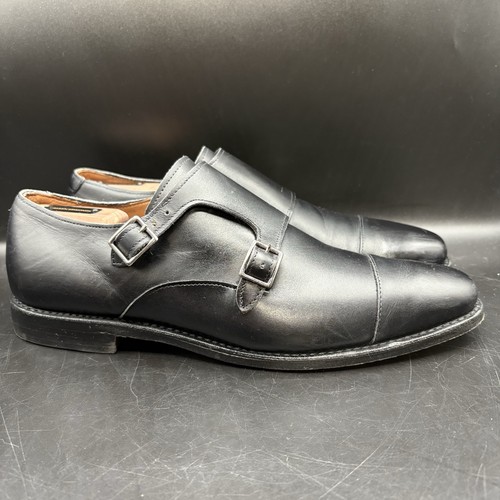 Allen Edmonds Shoe Mora 2.0 Double Monk Buckle Size 9 Black Leather USA - Bild 2 von 16