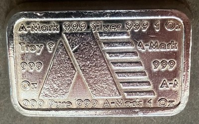 1981 One Ounce .999 Silver, A-Mark Chunky Bar, U.S.V.I. Ingot Co