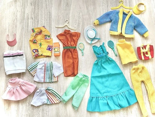 Barbie & Others Doll Clothes & Accessories Lot Assorted 1980s Vintage