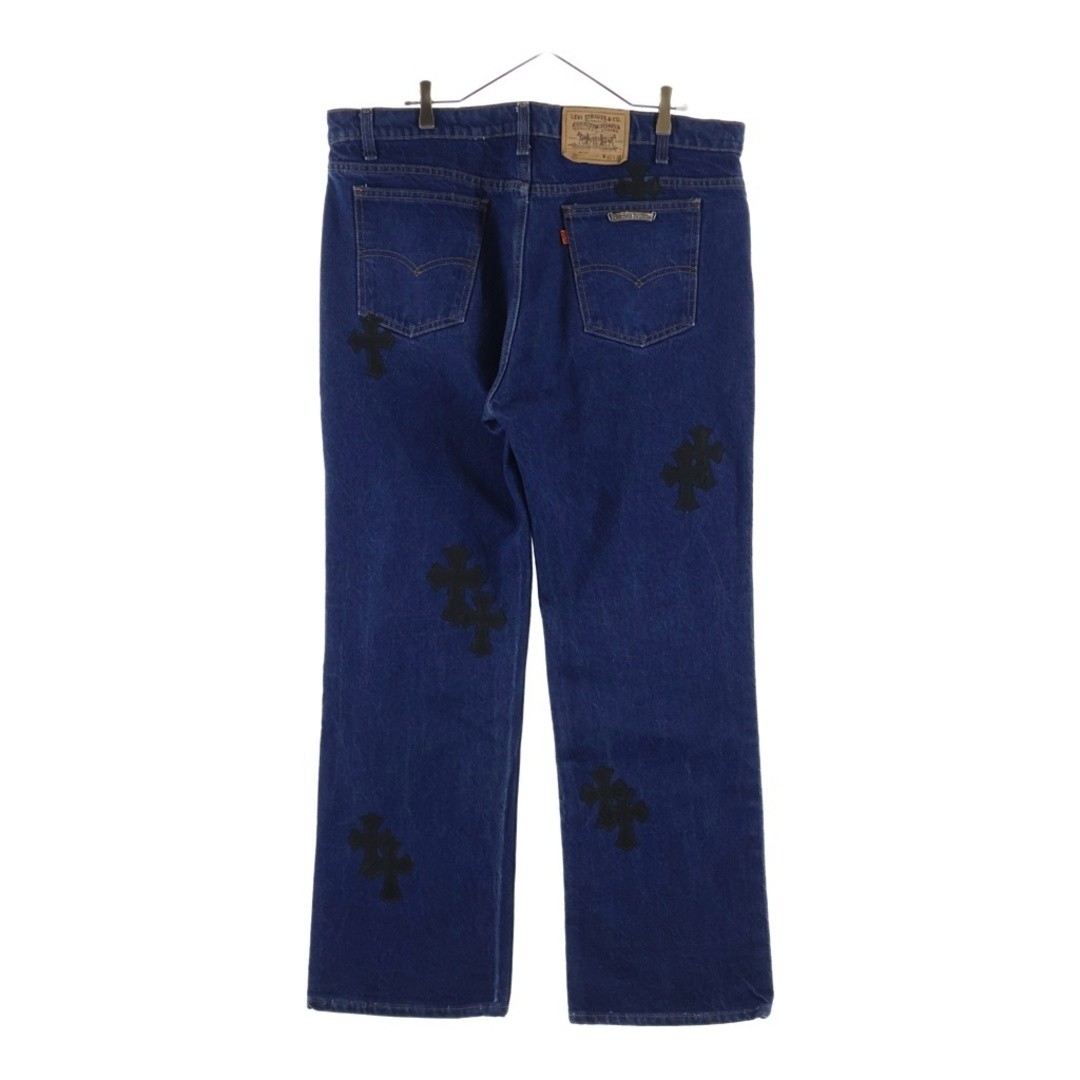 CHROME HEARTS U VNTG JEAN BLU ORNG TAB Cross Patch Washed 517 Denim Pants Used 6 image 2