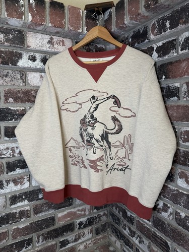 Women's Ariat Rustic Bronc Roughstock Oversized Crewneck Sweatshirt