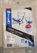 Chateau Clear Plastic Chair Covers Heavy Duty 2 Pack Storage Moving Universal