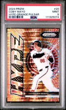 2024 PANINI PRIZM HYPE ORANGE PULSAR #20 COBY MAYO 284/399 PSA 9