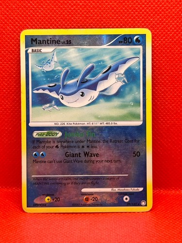 Pokémon Tcg Mantine 29/123 Mysterious Treasures Reverse Holo