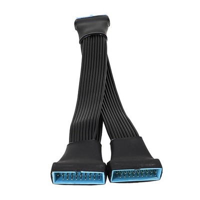 USB 3.0 Header Extension Cable 19/20 Pin 1 To 2 Splitter Adapter 5.9 Inch