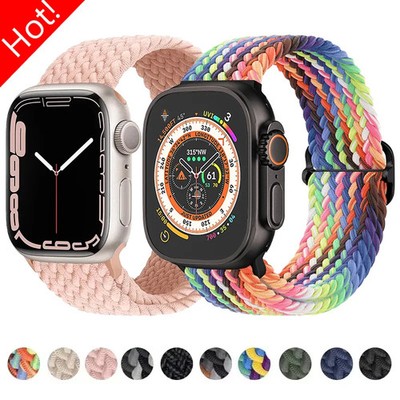 Nylon Strap for Apple Watch Band Ultra 2 49mm 46mm 42mm 44mm 40 41mm Braided Adj
