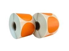 Zebra Rollo 2" Round OR Direct Thermal Labels Adhesive Stickers (2) RLS of 750EA
