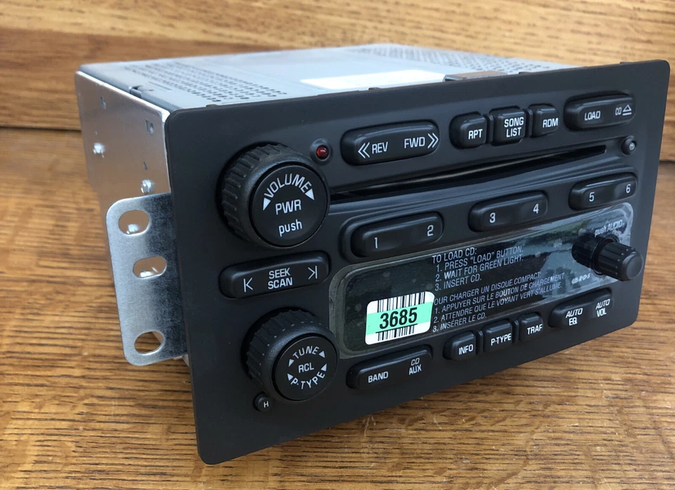 Nuevo Hummer H2 Chevy Silverado Tahoe GMC Sierra Bose 6 Cd Changer Radio Desbloqueado Foto 3 de 4