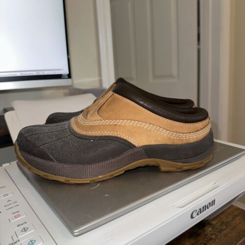 LL Bean Mucker Duck Slip On Clogs Shoes Sneakers Womens Size 8 Medium Waterproof - Afbeelding 1 van 9