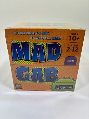 MAD GAB Adult Party Game Mattel 2-12 Players Game Night New Sealed Box