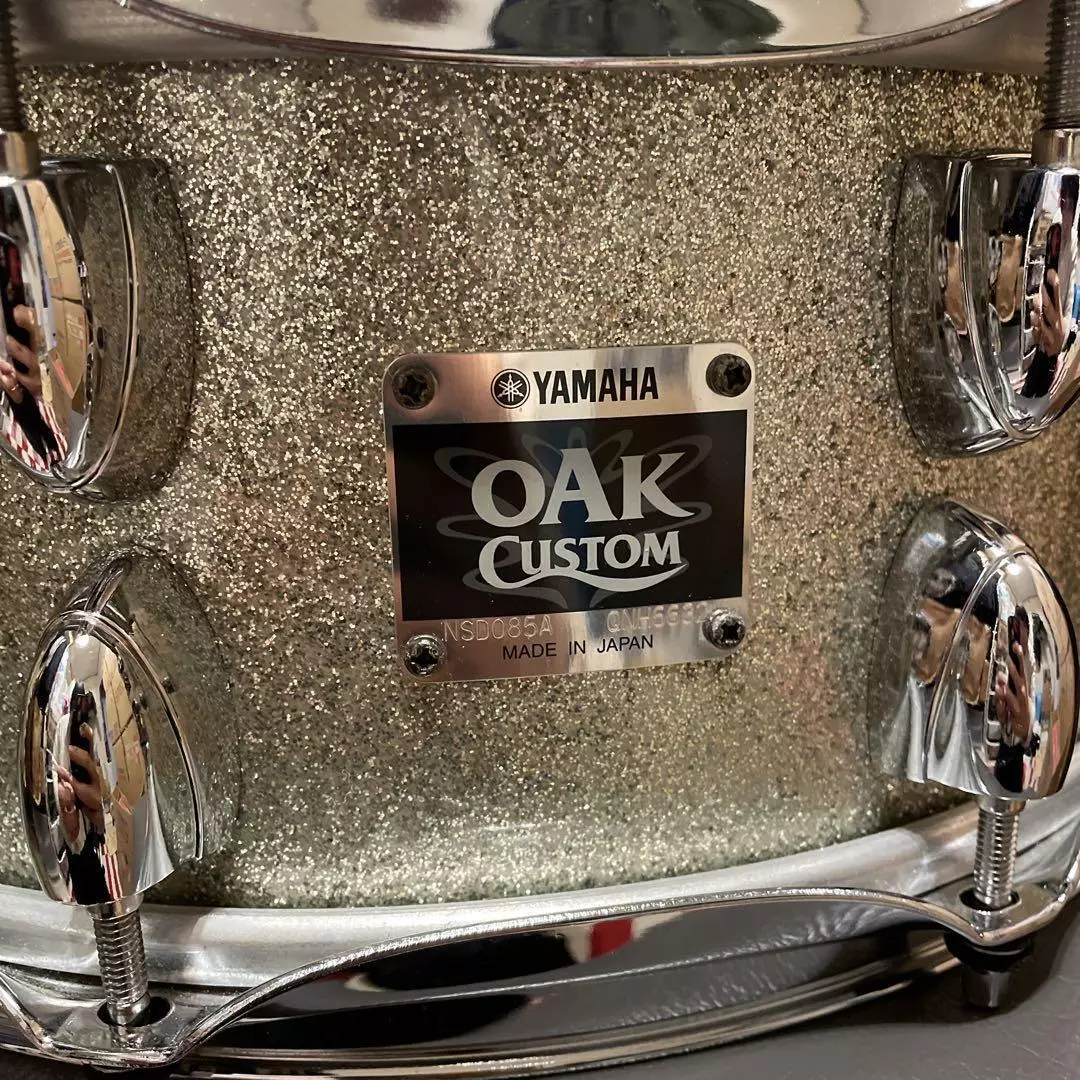 YAMAHA Oak Custom Snare Drum NSD085A Silver Sparkle 14