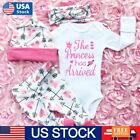 Newborn Infant Baby Girl Romper Jumpsuit Bodysuit Headband Clothes Outfit