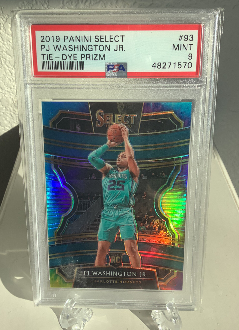 2019-20 Select PJ Washington Jr Tie Dye Concourse Rookie PSA 9 /25 RC HOLO PRIZM