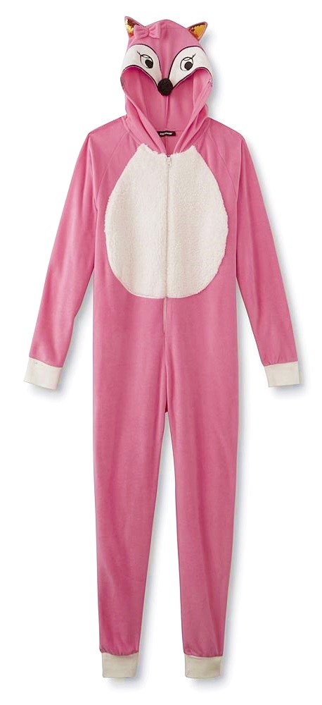 Fox Womens Size Small, Large, XL One Piece Pajamas Union Suit