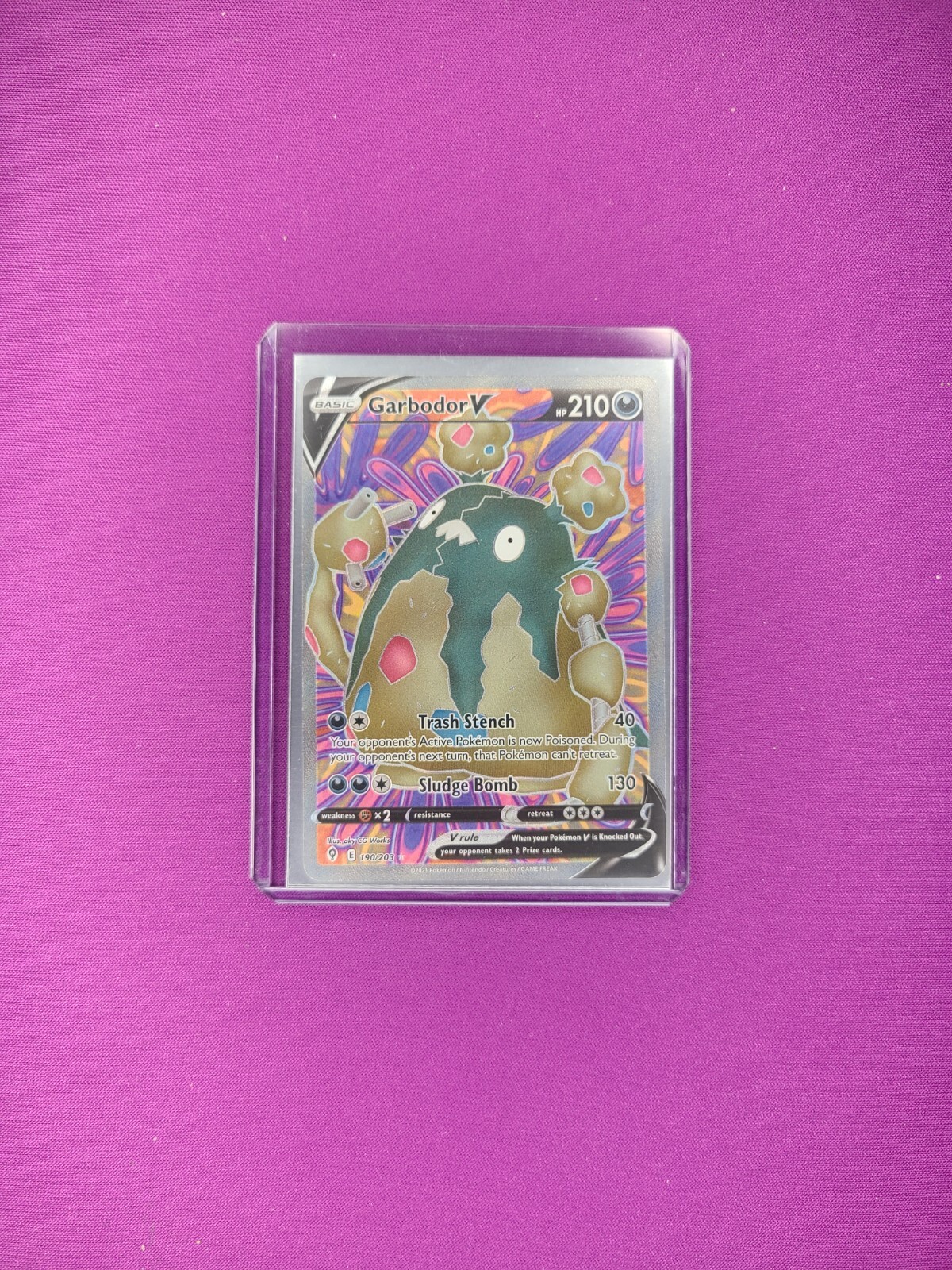 Garbodor V 190/203 Full Art - Evolving Skies - Pokemon TCG - NM