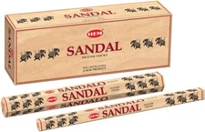 HEM Sandal Incense Sticks - Pack of 6 - 120 Count