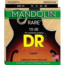 DR Strings MD-10 Rare Mandolin Light Phosphor Bronze Strings 10-36