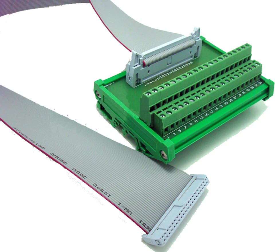  IDC40P 40 Pin Connectors Interface Module DIN Rail Terminal Blocks 0.5M Cable - Image 2 of 2
