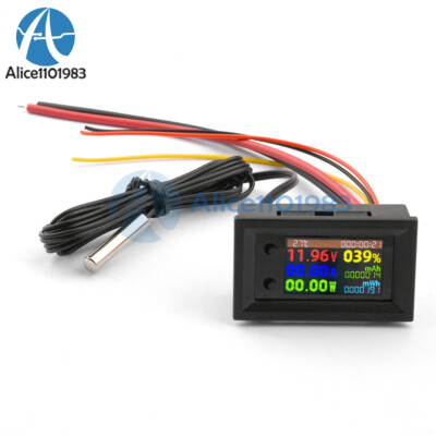 DC4-30V 10/50/100A Digital Power Energy Meter Voltmeter Ammeter Watt Kwh temp