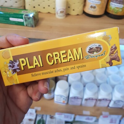 25 g. Plai Cream Abhaibhubejhr Relieves Body Muscle Aches Pains Sprains