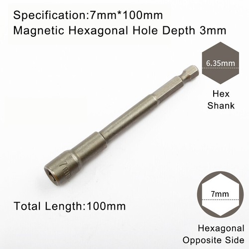 Socket Sleeve Drill Bits Adapter Electric Nut Driver Shank Magnetic 6mm~23mm Hex - Picture 26 of 52