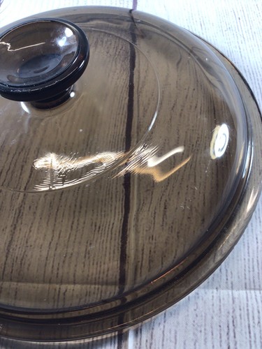 Pyrex Visions Corning V-2.5C Amber Brown Glass 8-1/2” Replacement Lid - Picture 6 of 14