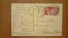 STORIA POSTALE - REGNO - 10 C. ROSSO CINQUANTENARIO UNITÀ SU CARTOLINA - RARO!