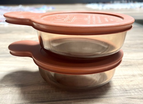 Vtg Corning Ware Vision Amber Grab Heat ‘n’ Eat V-150-B & Lid V-150-PC Set Of 2 - Picture 9 of 9