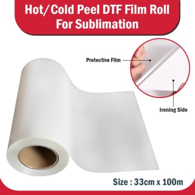DTFフィルム33ｃｍ×100ｍ 33cm x 100m Hot/Cold Peel DTF Film Roll Sublimation PET Heat