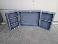 Edsal Industrial Steel Metal Wall Tool Box Work Shop Locker Cabinet w Doors B