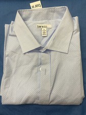 Bar III Mens Dress Shirts slim fit stretch blue 100 Organic Cotton XL 17-17.5