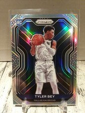 2020-21 Panini Prizm Tyler Bey Silver Holo ROOKIE Refractor Mavericks RC SP C1