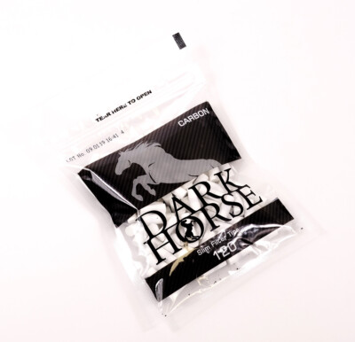 5 Beutel (600 Filter) Dark Horse Slim Filter Tips Carbon, mit Aktivkohle