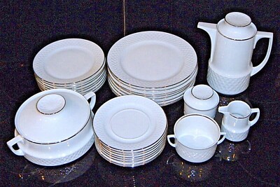 Vintage SCHIRNDING BAVARIA SCG54 Embossed White China with