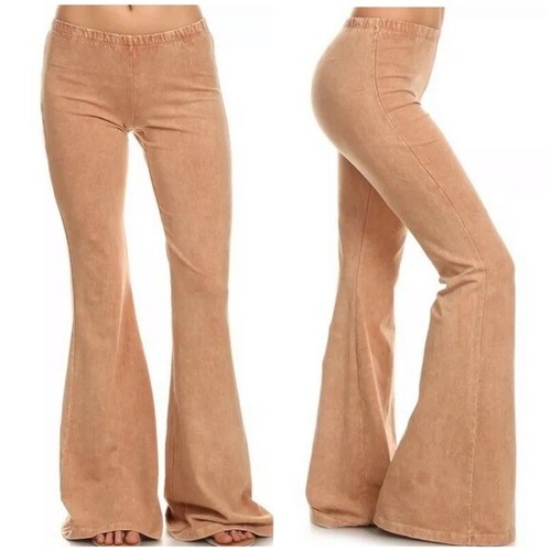 Camel Boho Mineral Wash Flared Bell 
