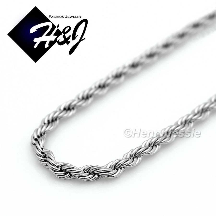 20 Inch Silver Rope Chain For Men