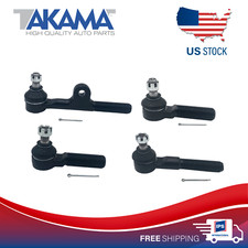 4pcs Inner + Outer Tie Rod Ends For TOYOTA LAND CRUISER 90-97, LEXUS LX450
