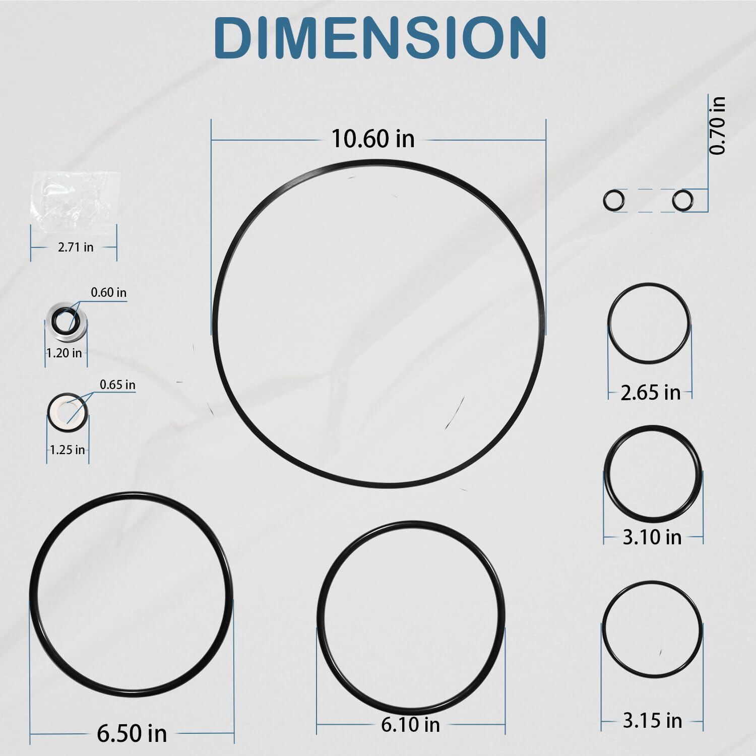 O-Ring Seal Repair Rebuild Kit Fit for Pentair Challenger Waterfall Pump 355329