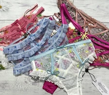 Victoria’s Secret For Love And Lemons High-waist Embroidered Lace Panty