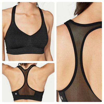Lululemon NEW W/TAG Most Popular HARD-TO-FIND BLACK Speed Up Bra C/D*Anti-Stink