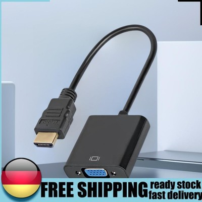 HDMI-compatible To VGA Adapter Converter Digital To Analog Converter Cable Black