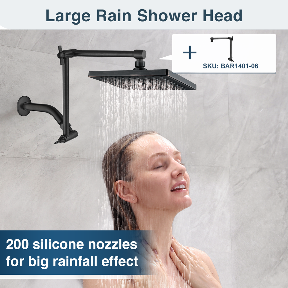New Square Shower Head 8 Inch High Pressure Rain Shower Head Oil ...