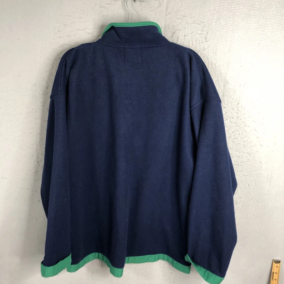 Vintage Gap Jacket Womens XL Navy Blue Green Artic Light Fleece Sailor Nautical - Image 4 of 4