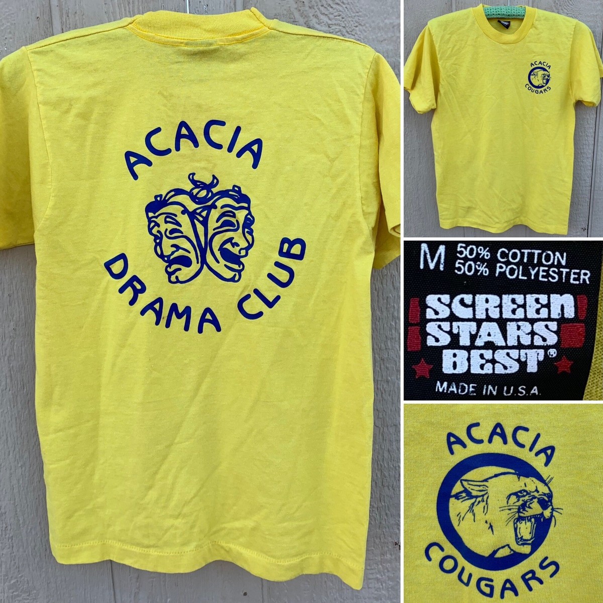 vintage Acacia Cougars Acacia Drama Club t shirt single stitch